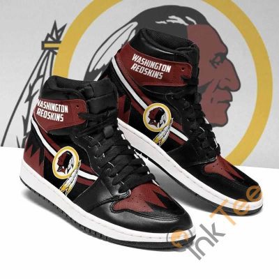 NFL Washington Redskins Black Brown Air Jordan 1 High Sneakers