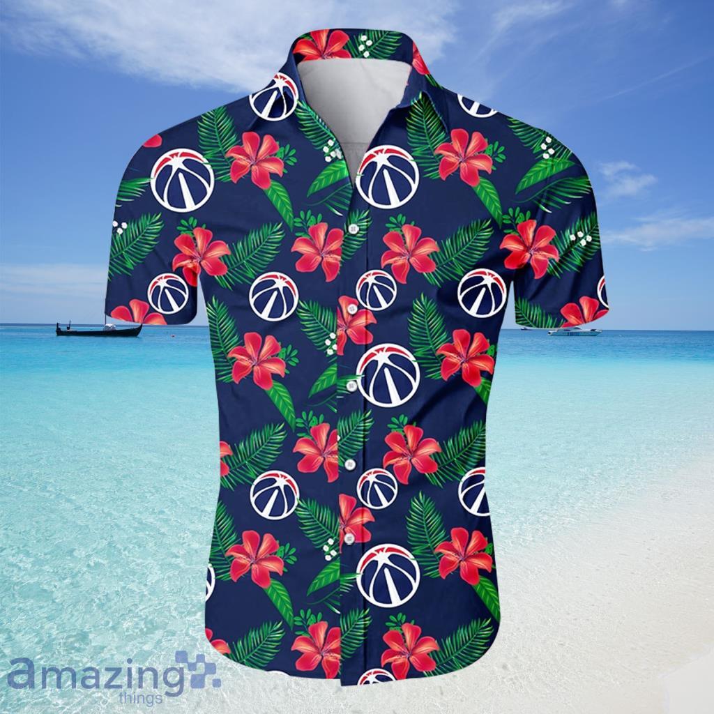 NBA Washington Wizards Tropical Flower Hawaiian Shirt NBA Washington Wizards Tropical Flower Hawaiian Shirt