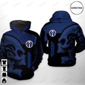 NBA Washington Wizards Skull Team Awesome Pullover Hoodie