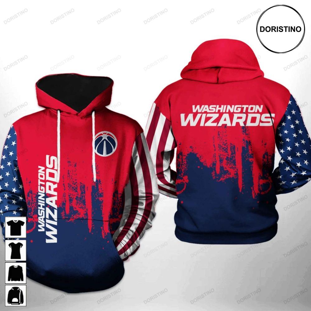 NBA Washington Wizards US Flag Pullover Hoodie NBA Washington Wizards US Flag Pullover Hoodie