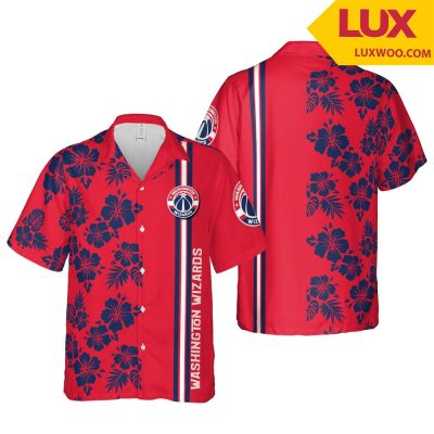 NBA Washington Wizards Red Floral Hawaiian Shirt