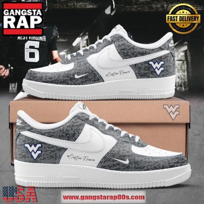 West Virginia Football x Limited Edition Air Force 1 Running Sneakers Shoes