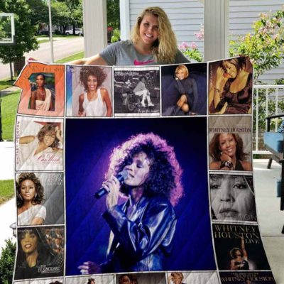 Whitney Houston Quilt Blanket V2