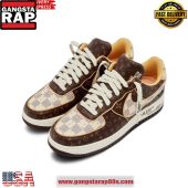 X Louis Vuitton Air Force 1 Sneakers Shoes Brown Monogram3132.jpg - demo10