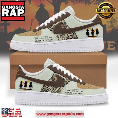 Yellowstone Train Station Limited Edition Air Force 1 Running Sneakers Shoes