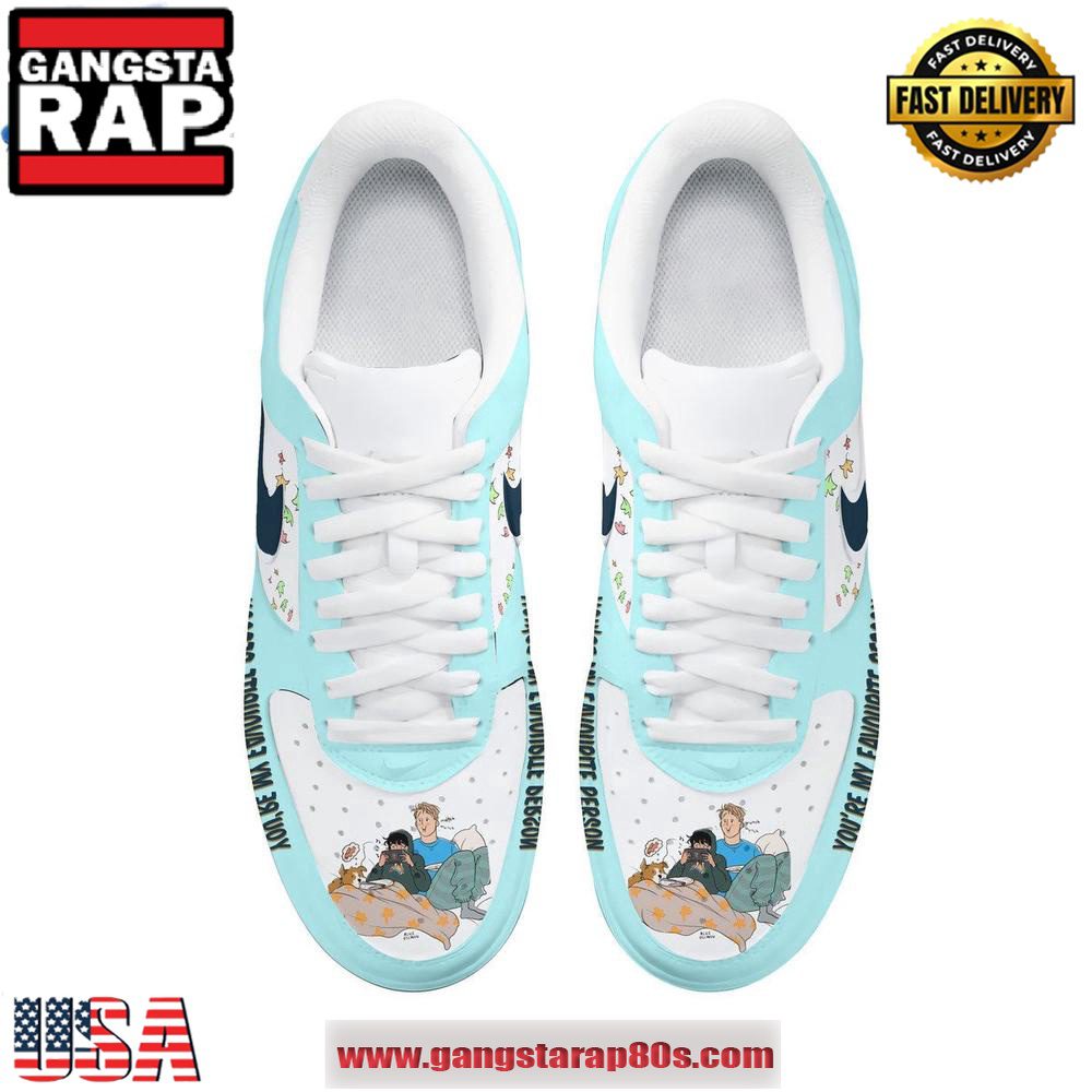 You Are My Favourite Person Heartstopper Limited Air Force 1 Running Sneakers Shoes You Are My Favourite Person Heartstopper Limited Air Force 1 Running Sneakers Shoes