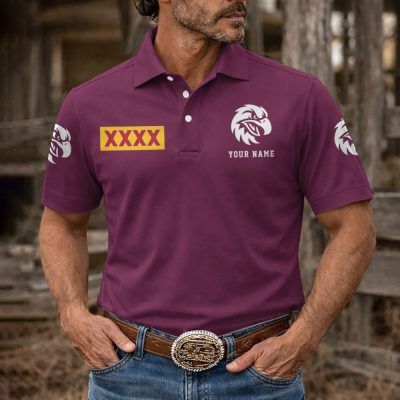 NRL Mix XXXX Gold Beer Men Polo Shirt Custom Any Name Gifts 06