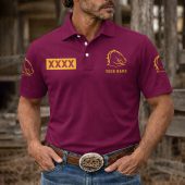 NRL Mix XXXX Gold Beer Men Polo Shirt Custom Any Name Gifts 01