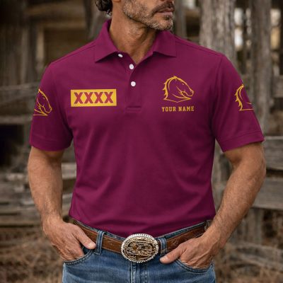 NRL Mix XXXX Gold Beer Men Polo Shirt Custom Any Name Gifts 01