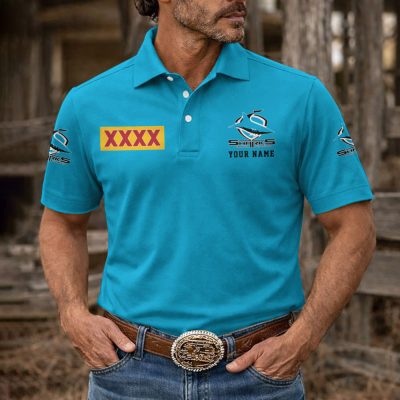 NRL Mix XXXX Gold Beer Men Polo Shirt Custom Any Name Gifts 13