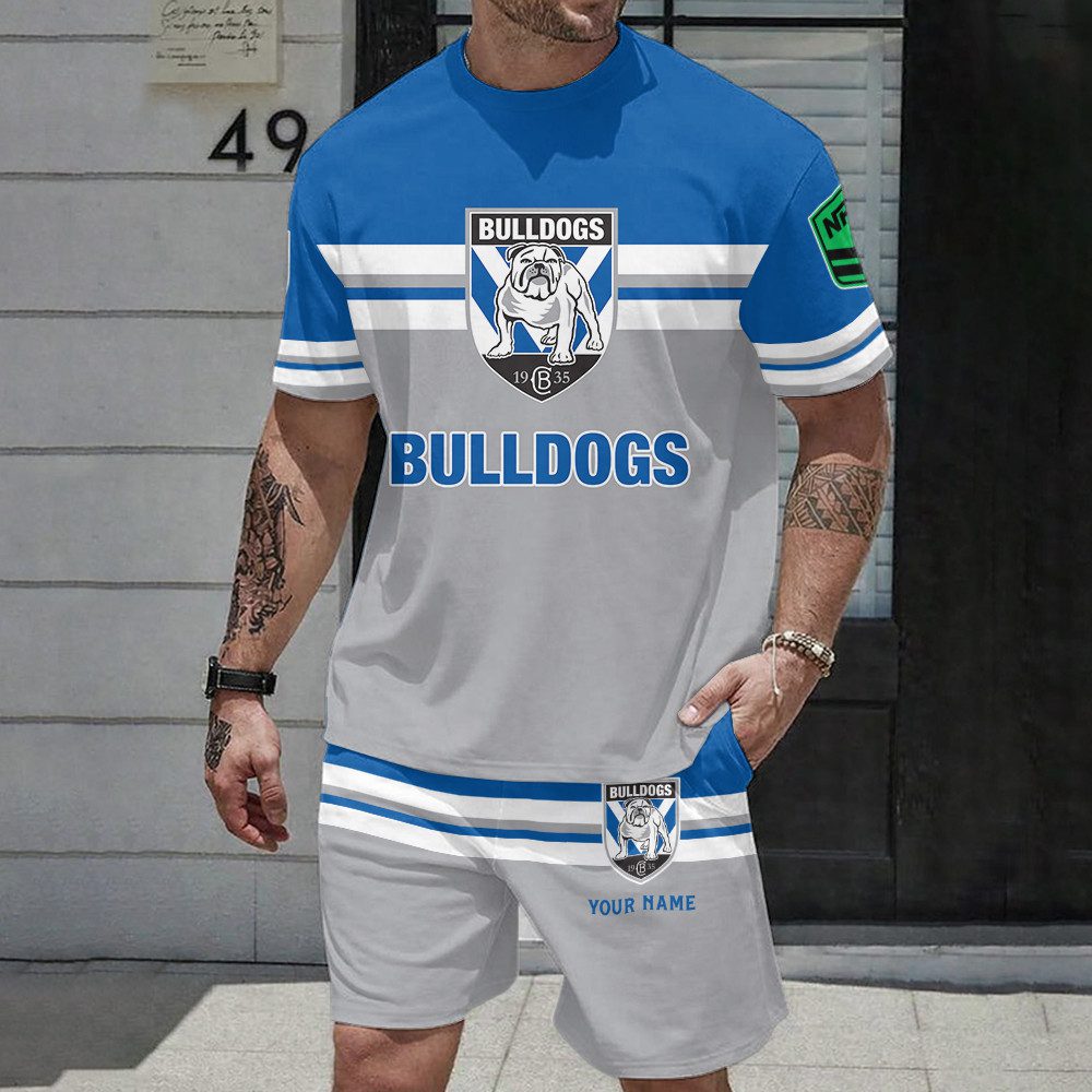 NRL T-shirt And Shorts Set Custom Name Gifts For Fans - Limited Editio NRL T-shirt And Shorts Set Custom Name Gifts For Fans - Limited Editio