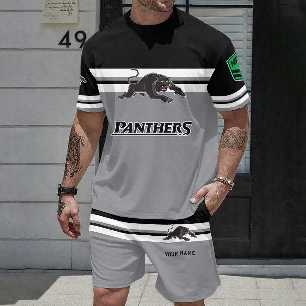 NRL T-shirt And Shorts Set Custom Name Gifts For Fans - Limited Editio NRL T-shirt And Shorts Set Custom Name Gifts For Fans - Limited Editio