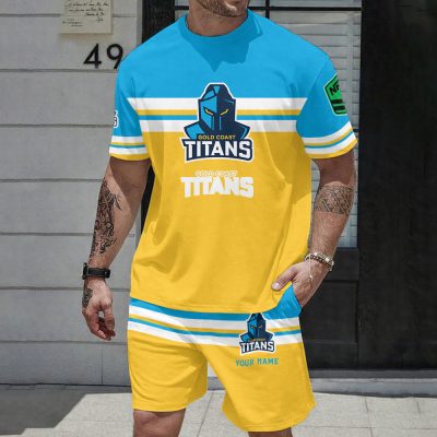NRL T-shirt And Shorts Set Custom Name Gifts For Fans - Limited Editio