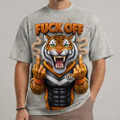 NRL Funny Mascot Hand Sign Fuckoff Tshirt Gifts 12