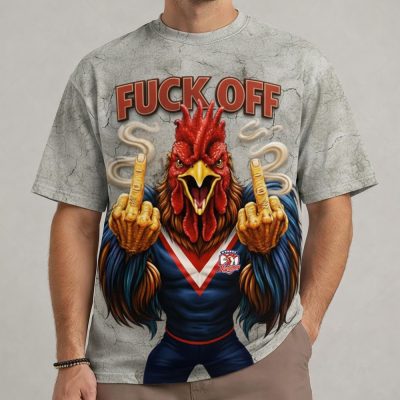 NRL Funny Mascot Hand Sign Fuckoff Tshirt Gifts 05