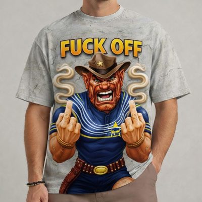 NRL Funny Mascot Hand Sign Fuckoff Tshirt Gifts 04