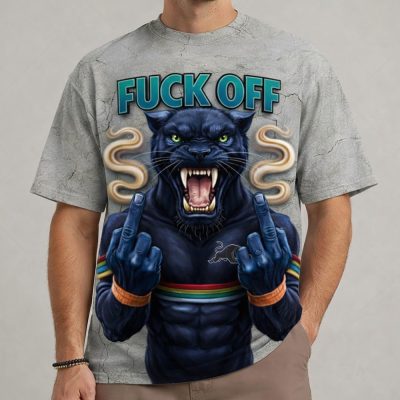 NRL Funny Mascot Hand Sign Fuckoff Tshirt Gifts 15