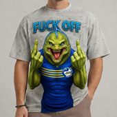 NRL Funny Mascot Hand Sign Fuckoff Tshirt Gifts 03