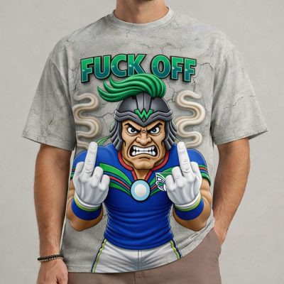 NRL Funny Mascot Hand Sign Fuckoff Tshirt Gifts 08