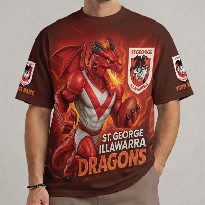 NRL New Mascot Tshirt Custom Any Name 15