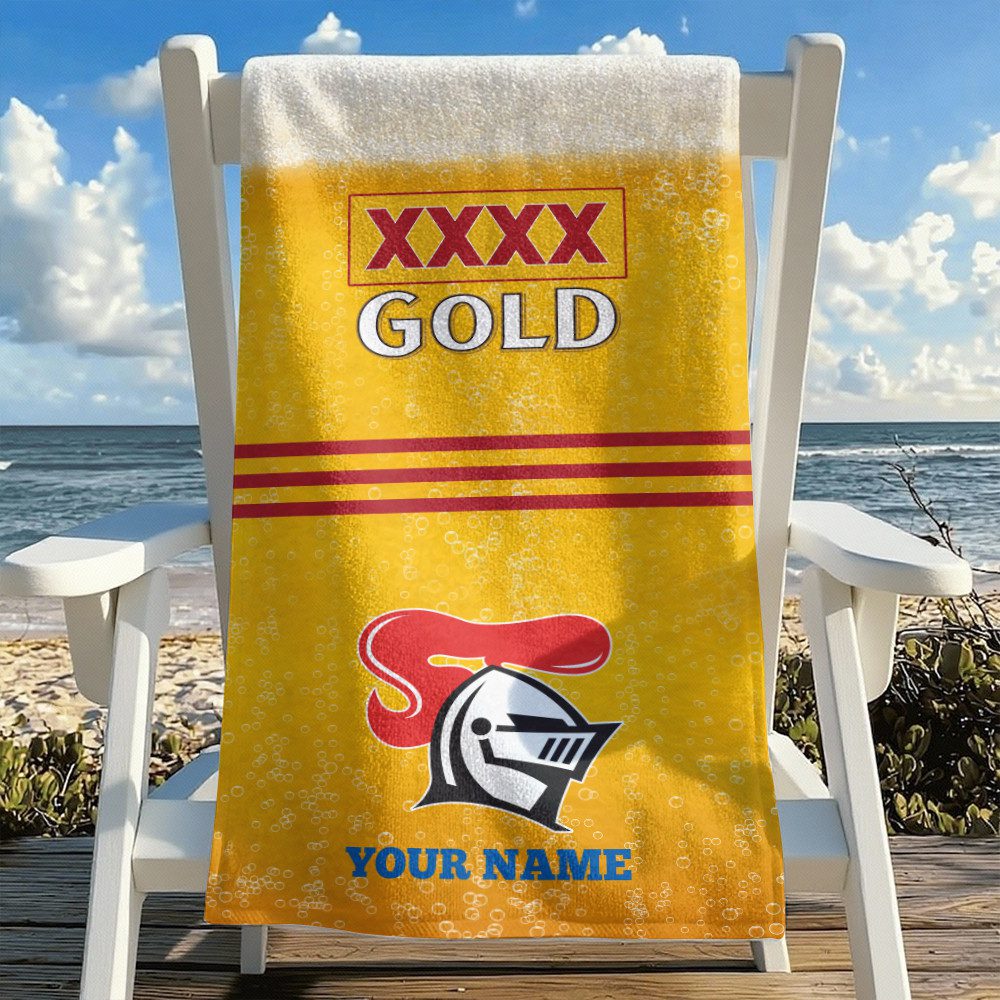 NRL Team Mix XXXX Gold Beer Beach Towel Custom Any Name Gift 08 NRL Team Mix XXXX Gold Beer Beach Towel Custom Any Name Gift 08
