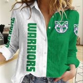 NRL Women Long Sleeved Button Shirt Custom Name Gifts For Fans - Limit