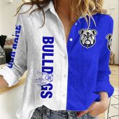 NRL Women Long Sleeved Button Shirt Custom Name Gifts For Footy fans