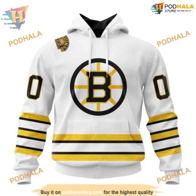 2023-2024 Centennial Away NHL Boston Bruins Hoodie 3D, Travel-Inspired Apparel