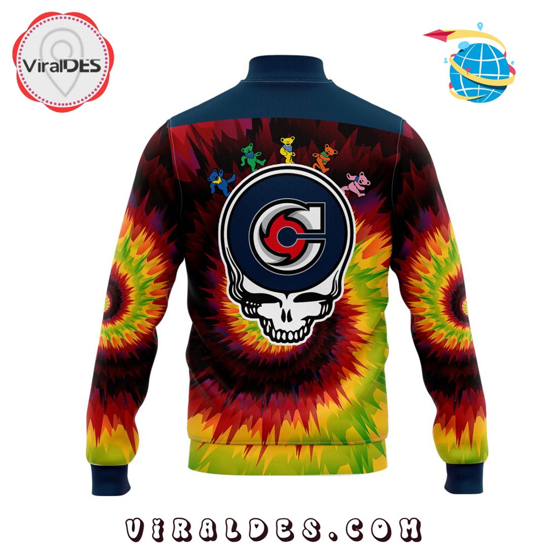 2025 Cincinnati Cyclones Grateful Dead Night Baseball Jacket 2025 Cincinnati Cyclones Grateful Dead Night Baseball Jacket