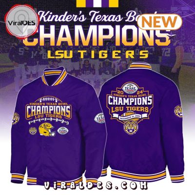 2025 LSU Tigers NCAA Kinder's Texas Bowl Baseball Jacket