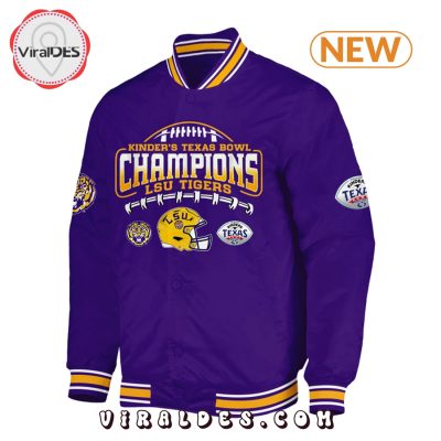 2025 LSU Tigers NCAA Kinder's Texas Bowl Baseball Jacket