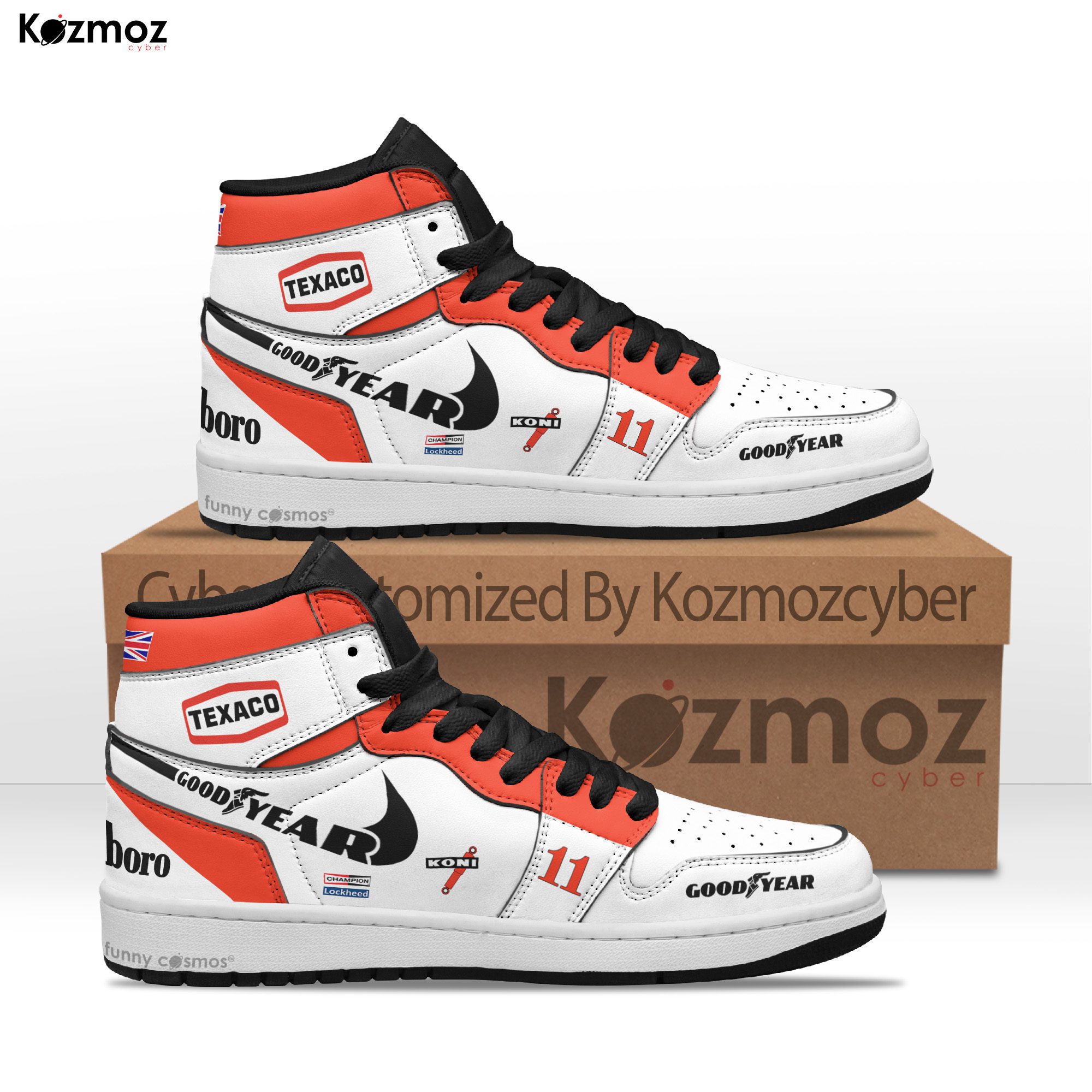 McLaren James Hunt Custom Shoes Ford M23 Livery 1976 Racing Shoes McLaren James Hunt Custom Shoes Ford M23 Livery 1976 Racing Shoes