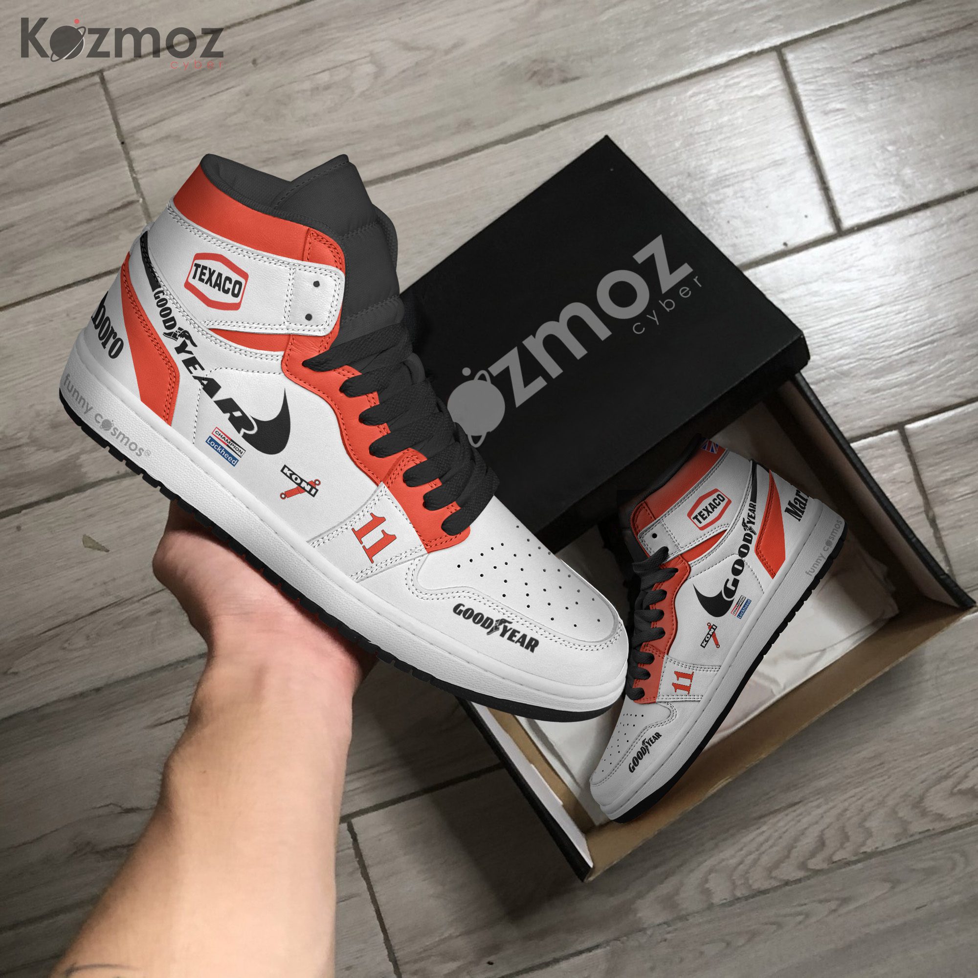 McLaren James Hunt Custom Shoes Ford M23 Livery 1976 Racing Shoes McLaren James Hunt Custom Shoes Ford M23 Livery 1976 Racing Shoes