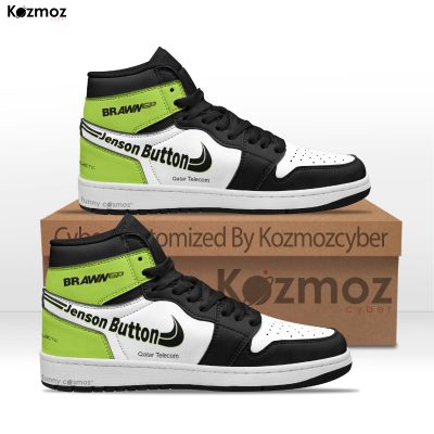 Brawn GP Jenson Button Custom Shoes BGP 001 Livery 2009 Livery Racing Shoes