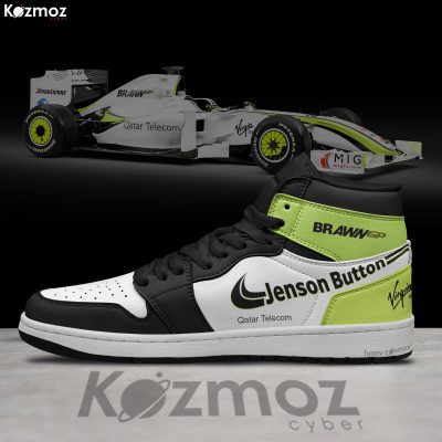 Brawn GP Jenson Button Custom Shoes BGP 001 Livery 2009 Livery Racing Shoes