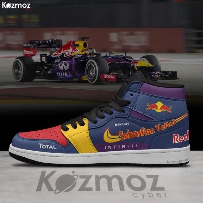 Red Bull Sebastian Vettel Custom Shoes Red Bull RBR9 Livery 2013 Racing Shoes