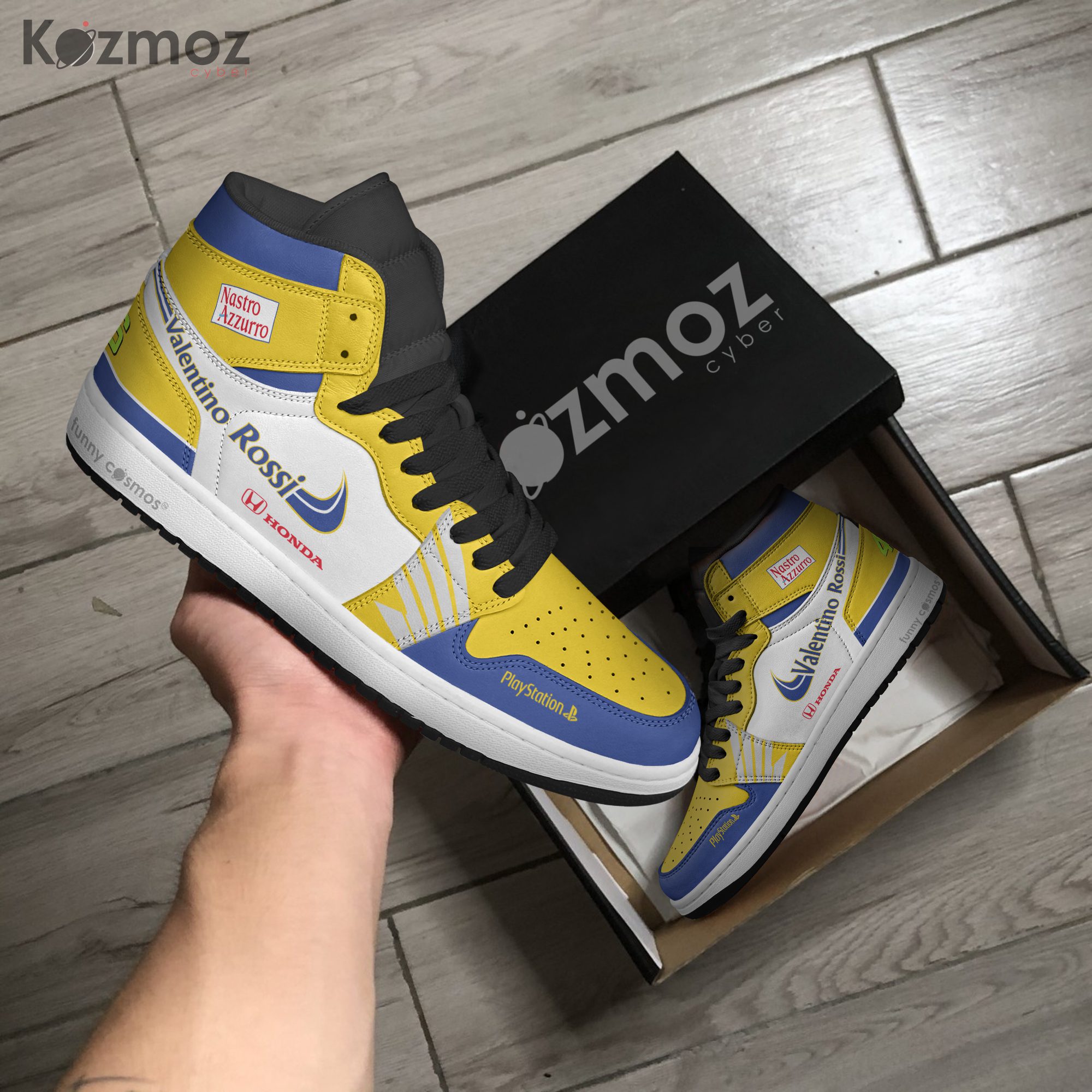 Valentino Rossi 2001 Honda NSR500 Custom Shoes Valentino Rossi 2001 Honda NSR500 Custom Shoes