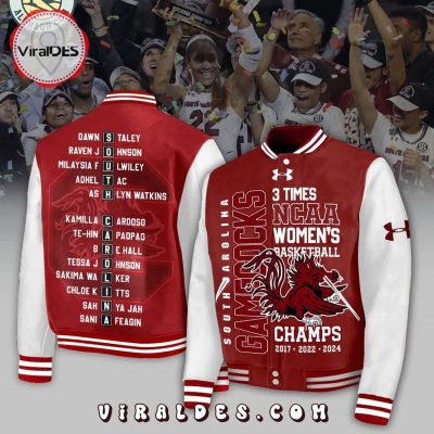 3-Times NCAA South Carolina Women's Red Basketball Jacket