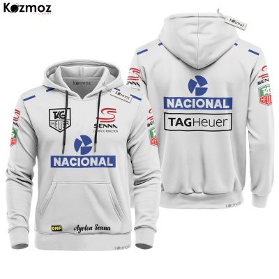 Ayrton Senna Hoodie Williams Grand Prix Sweater Tag Heuer, Senna Driven To Perfection, Nacional, Omp Personalized Hoodie