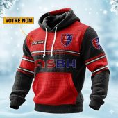 AS B?ziers H?rault Personalized waffle knit hoodie