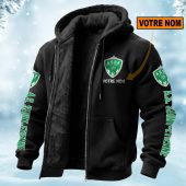 AS Saint-?tienne Perseonalized Fleece Zip Hoodie Fleece Hoodie AOP Print