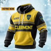 ASM Clermont Auvergne Personalized waffle knit hoodie