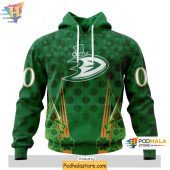 Anaheim Ducks 3D Hoodie Celebrate St Patricks Day with Custom Apparel