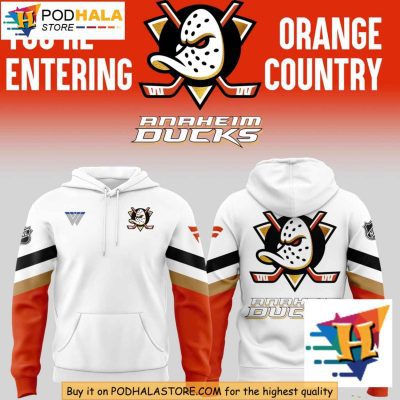 Anaheim Ducks 3D Hoodie for Fans, Orange Country 2024 Hockey Apparel