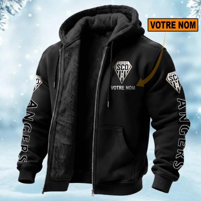 Angers SCO Perseonalized Fleece Zip Hoodie Fleece Hoodie AOP Print