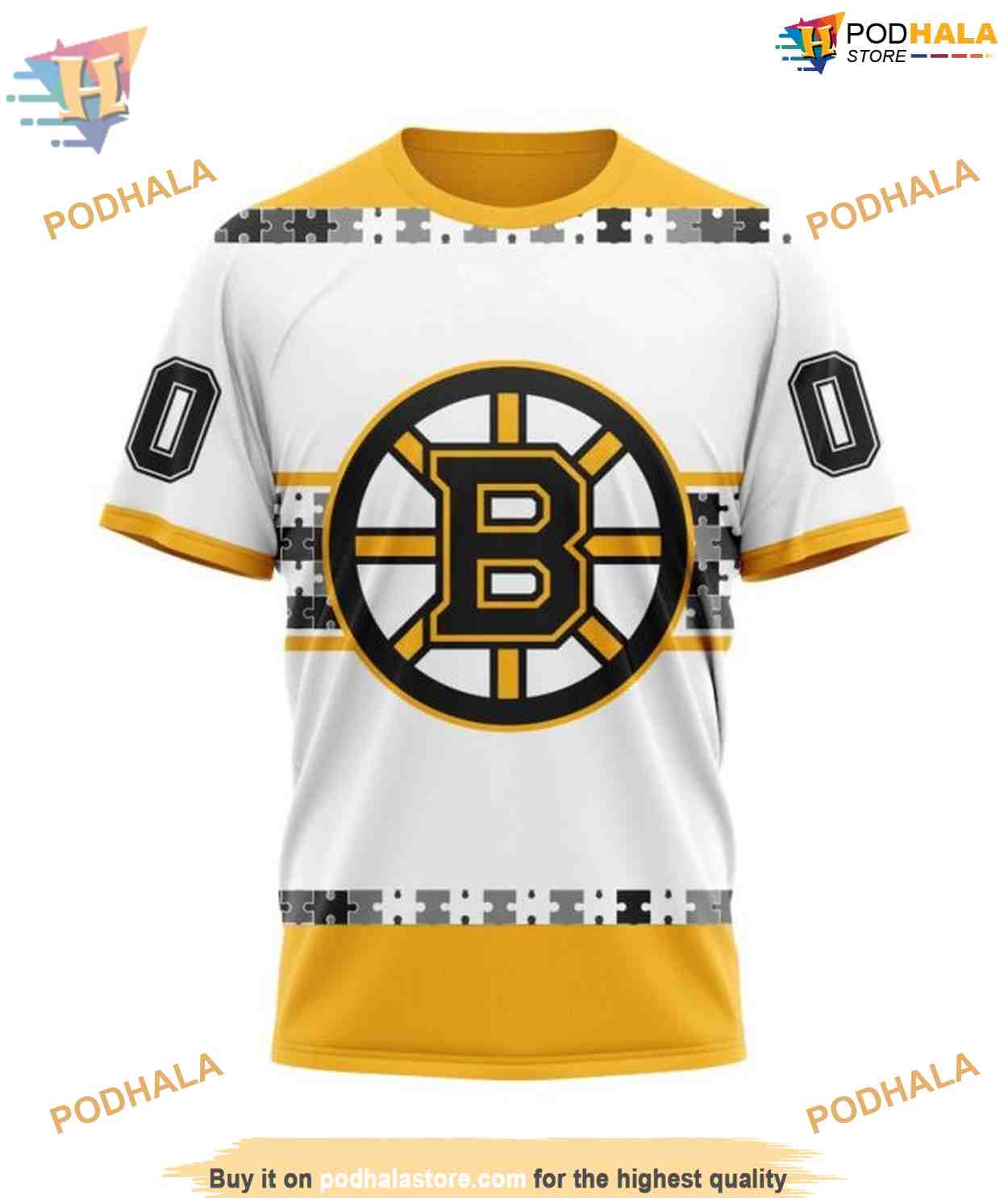 Autism Awareness Custom Name NHL Boston Bruins Hoodie 3D, Supportive Apparel Autism Awareness Custom Name NHL Boston Bruins Hoodie 3D, Supportive Apparel