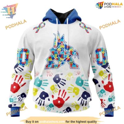 Autism Awareness Special NHL Arizona Coyotes Hoodie 3D, Personalized Arizona Coyotes Gear