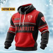 Biarritz Olympique PB Personalized waffle knit hoodie