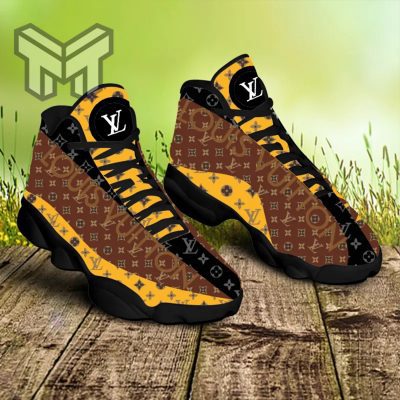 Black Yellow Louis Vuitton Air Jordan 13 Sneakers Shoes