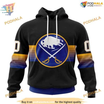 Black and Gradient NHL Special Buffalo Sabres 3D Hoodie Unique Apparel